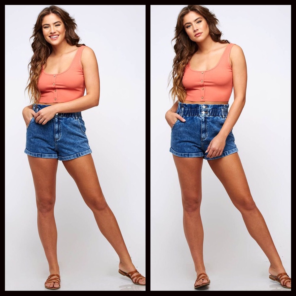 40% CLEARANCE‼️Larissa High Rise Shorts-Light - Picture 4 of 4